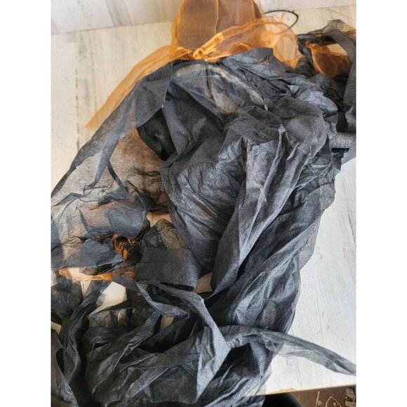 Orange grim reaper hanging prop Halloween decor web spider - Picture 9 of 9